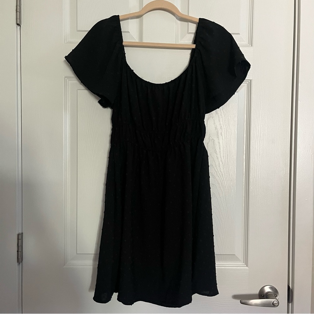 Altard state black Swiss dot dress